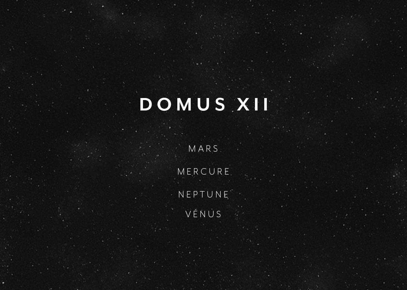 DOMUS XII Mars, Mercure, Neptune, Vénus
