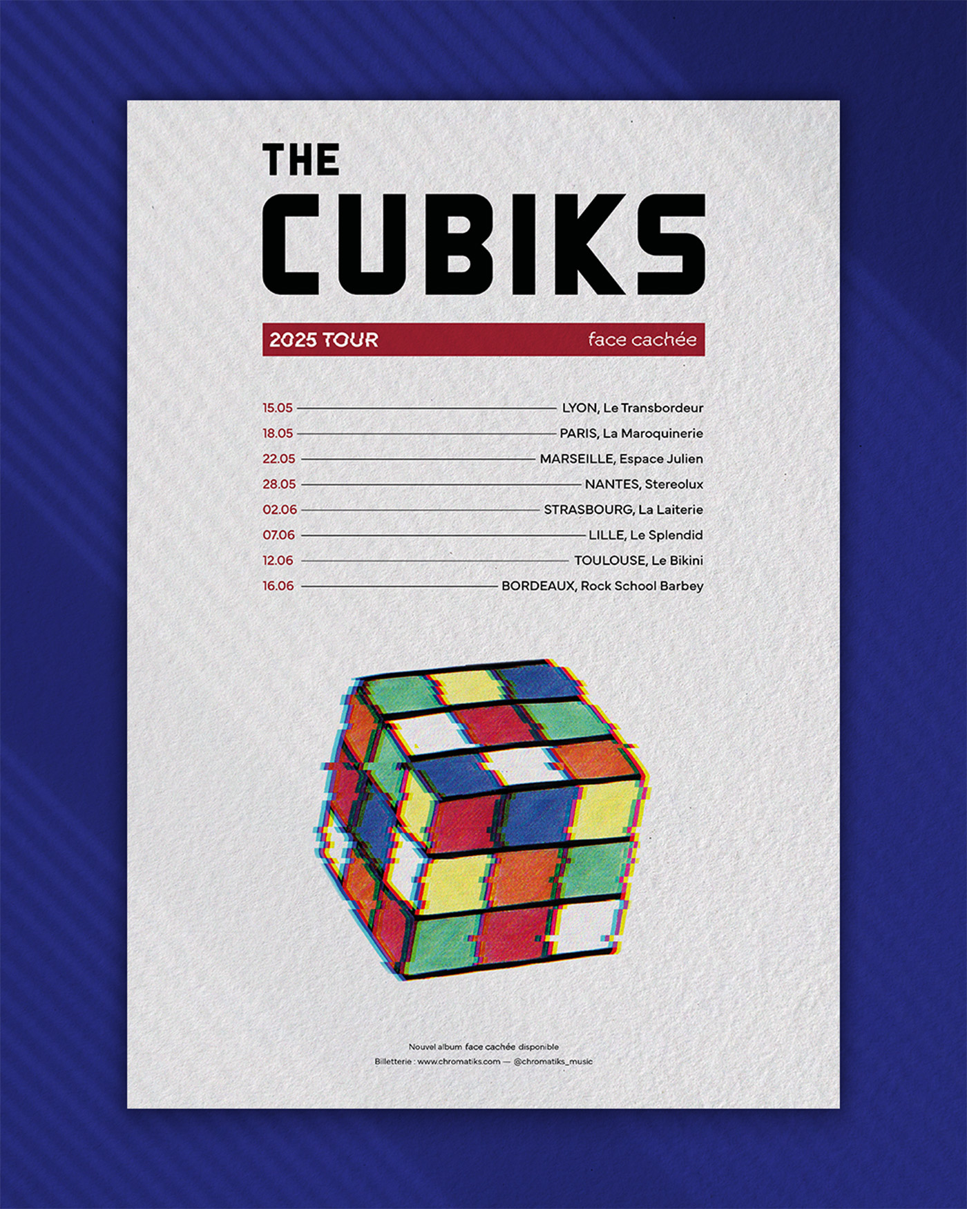 Affiche de tournée The Cubiks